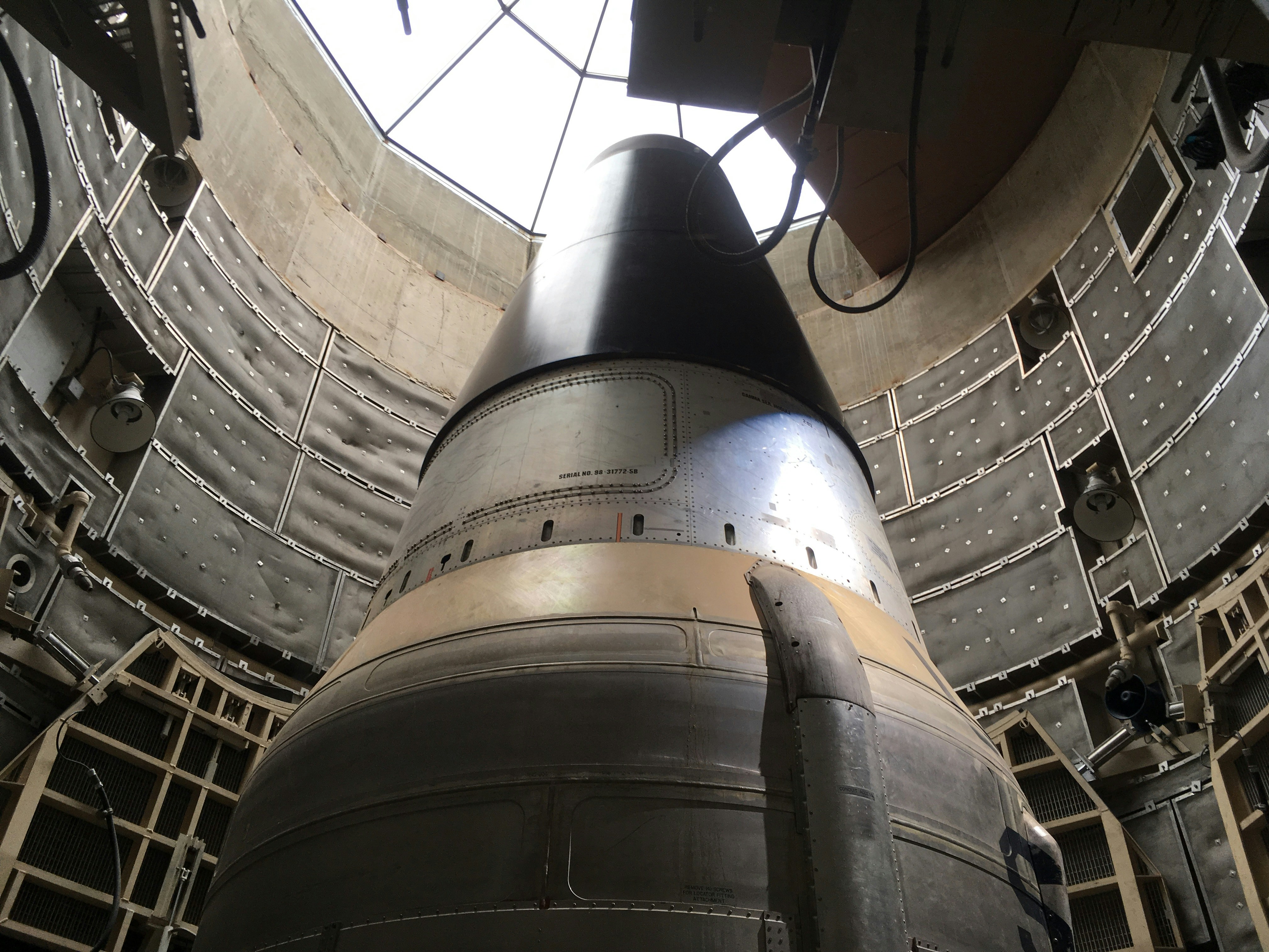 A missile in a missile silo.