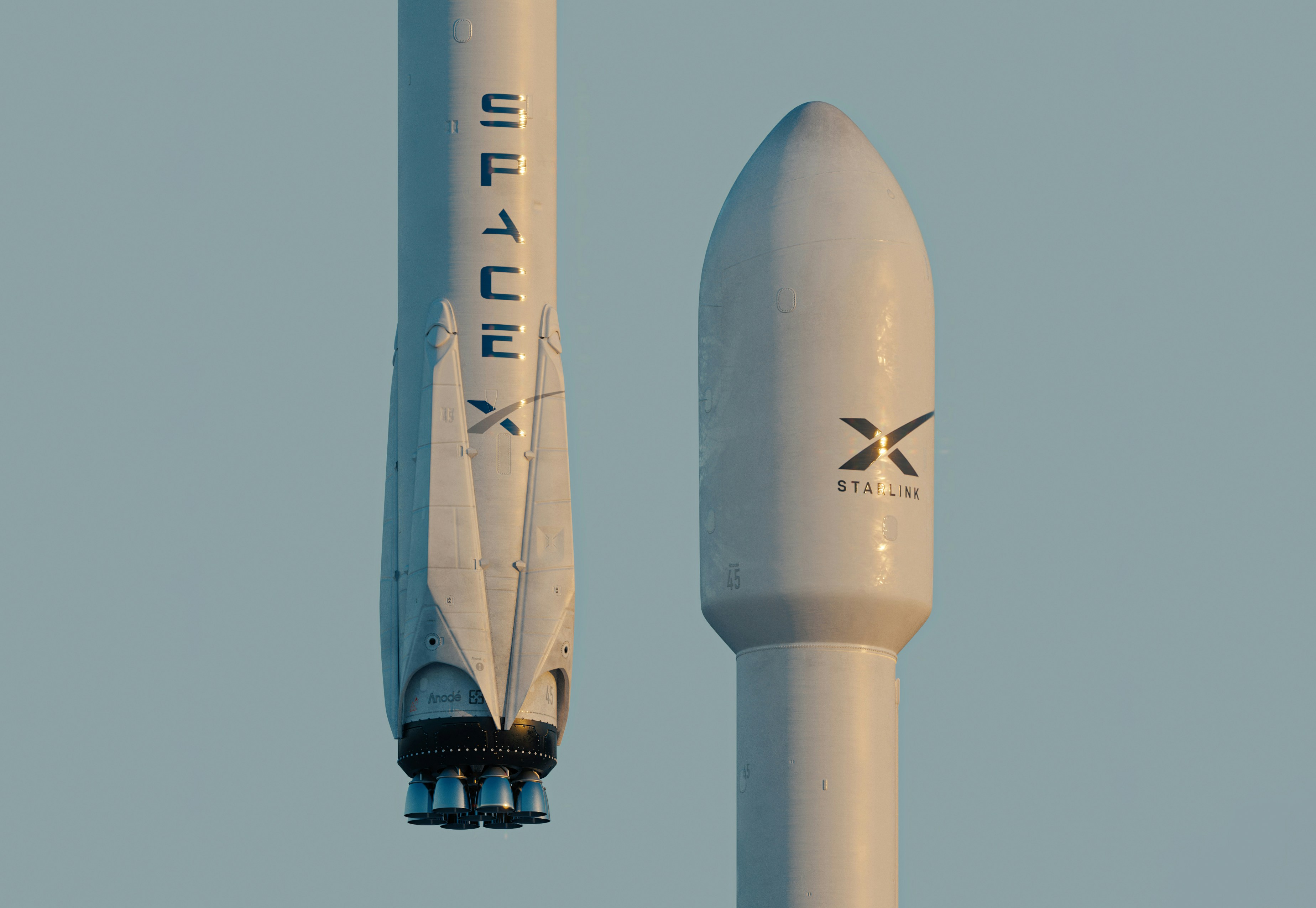 A SpaceX Starlink rocket.